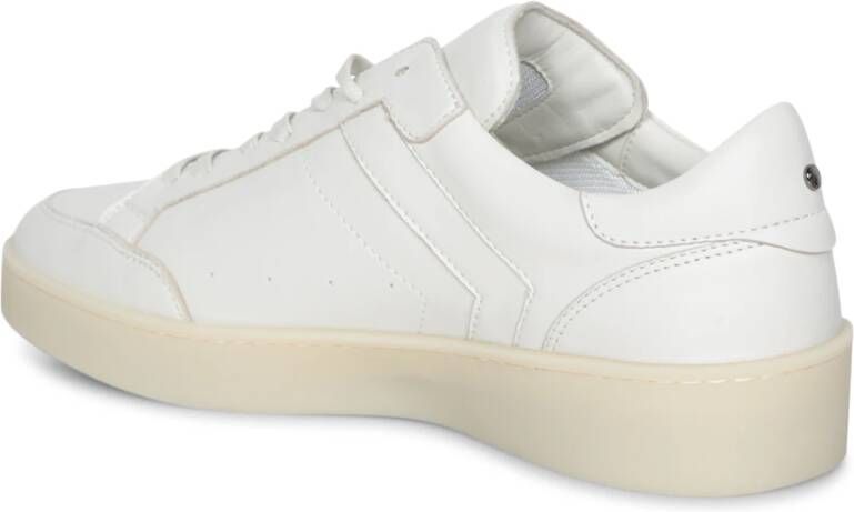 Canali Witte Leren Sneakers met Verhoogde Zool White Heren