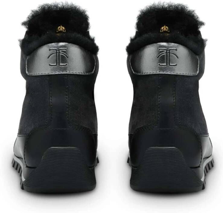 Candice Cooper High top leather and suede sneakers Runlo High DRY Black Dames