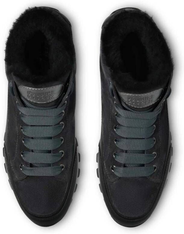 Candice Cooper High top leather and suede sneakers Runlo High DRY Black Dames