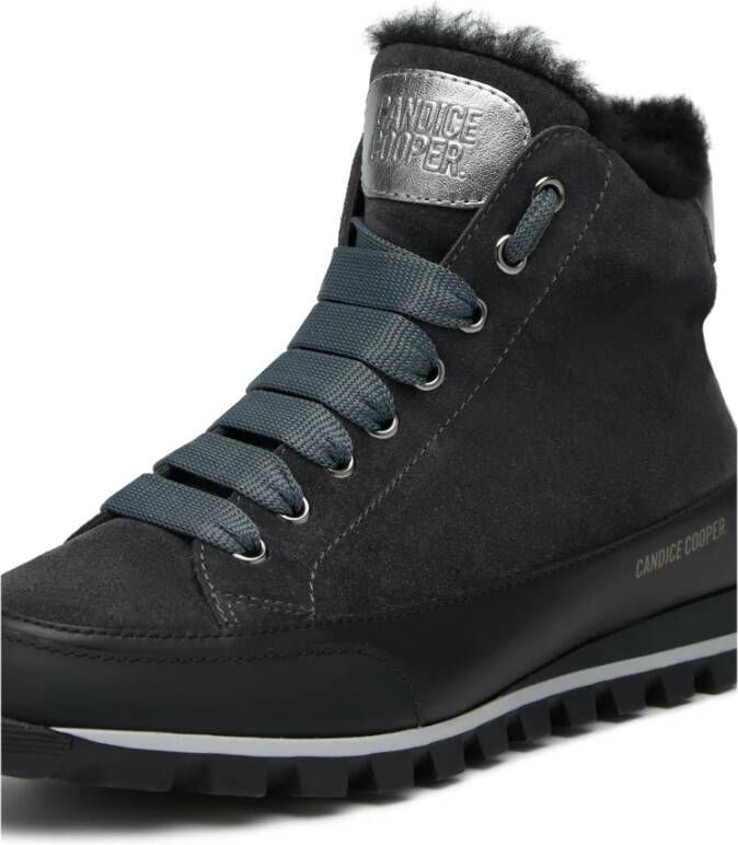 Candice Cooper High top leather and suede sneakers Runlo High DRY Black Dames