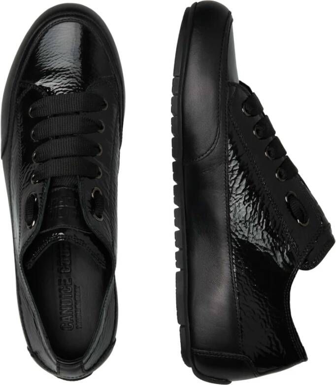 Candice Cooper Leather and patent leather sneakers Rock Chic W Black Dames