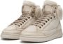 Candice Cooper Leather and shearling ankle sneakers Vela MID FUR Beige Dames - Thumbnail 2