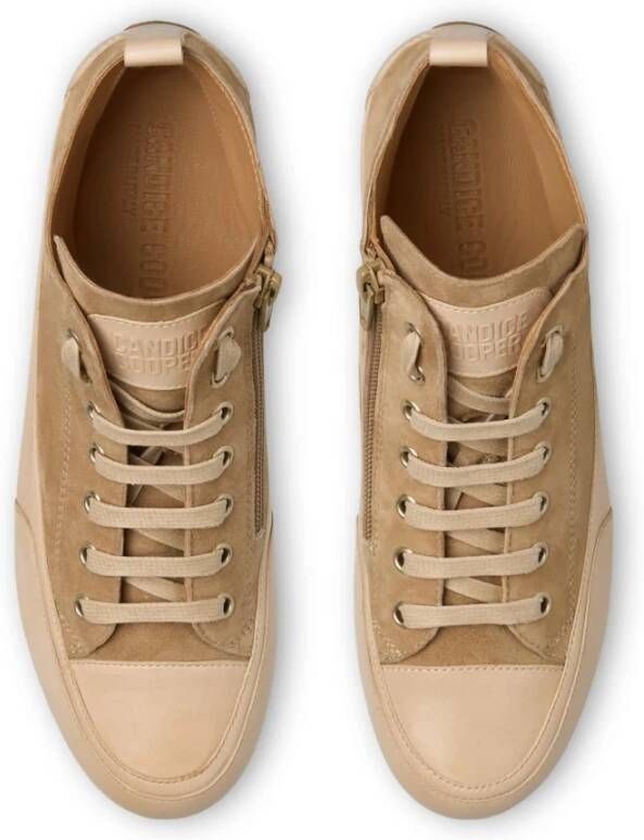 Candice Cooper Leather and suede sneakers MID Beige Dames