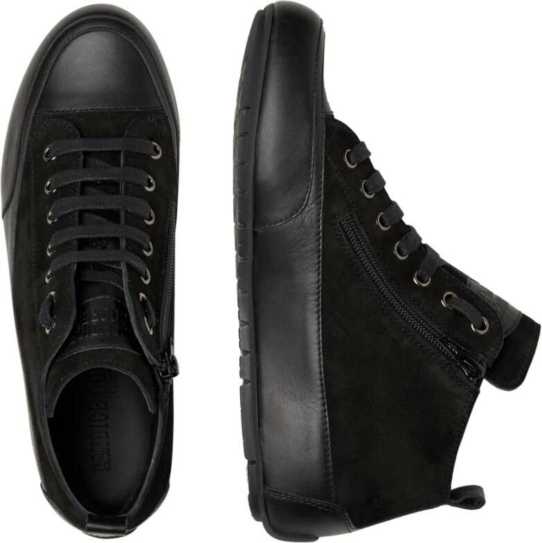 Candice Cooper Leather and suede sneakers MID Black Dames