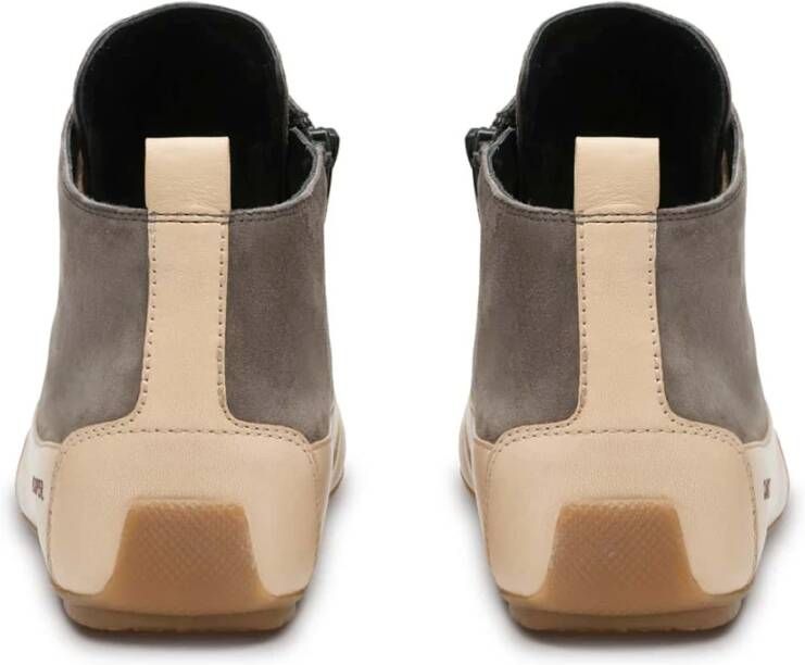 Candice Cooper Leather and suede sneakers MID Gray Dames