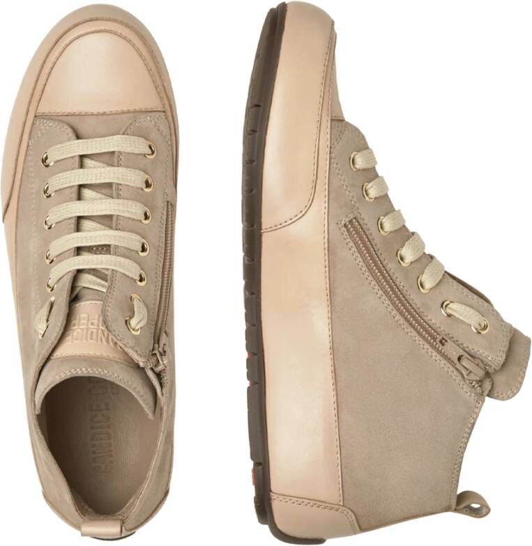 Candice Cooper Leather and suede sneakers MID Gray Dames