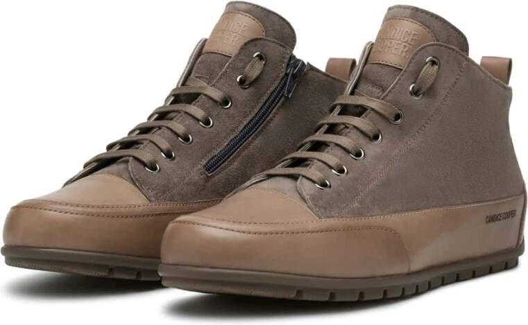 Candice Cooper Leather and suede sneakers MID Uomo Gray Heren