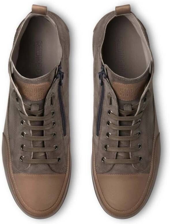 Candice Cooper Leather and suede sneakers MID Uomo Gray Heren