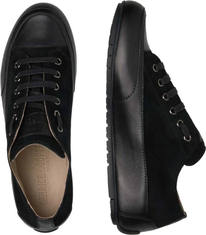 Candice Cooper Leather and suede sneakers Rock Black Dames