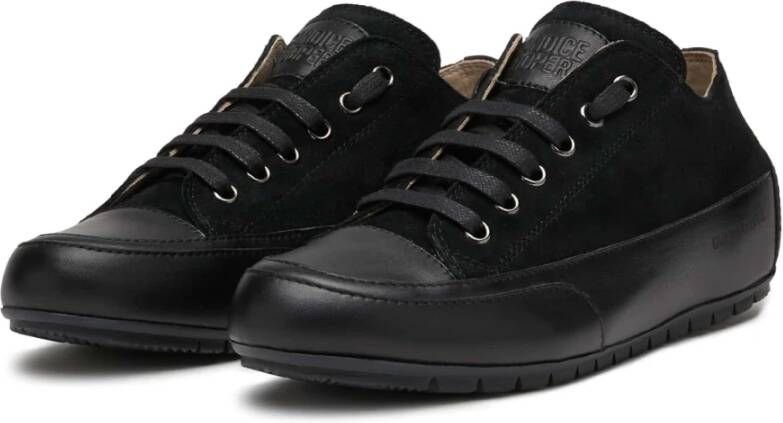 Candice Cooper Leather and suede sneakers Rock Black Dames