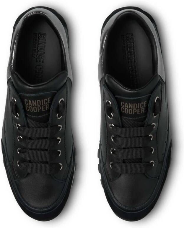 Candice Cooper Leather and suede sneakers Runlo Track Black Dames