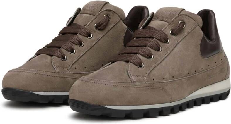 Candice Cooper Leather and suede sneakers Runlo Track Brown Dames