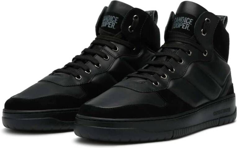 Candice Cooper Leather and suede sneakers Vito MID 11 Black Heren