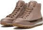 Candice Cooper Leather and velour ankle sneakers Janis Strip Plus Chic Brown Dames - Thumbnail 4