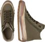 Candice Cooper Leather and velour ankle sneakers Janis Strip Plus Chic Green Dames - Thumbnail 3