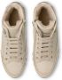 Candice Cooper Leather ankle sneaker Janis Strip Plus Chic FUR Beige Dames - Thumbnail 4