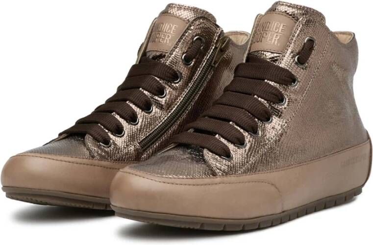 Candice Cooper Leather high top sneaker Plus Chic Gray Dames