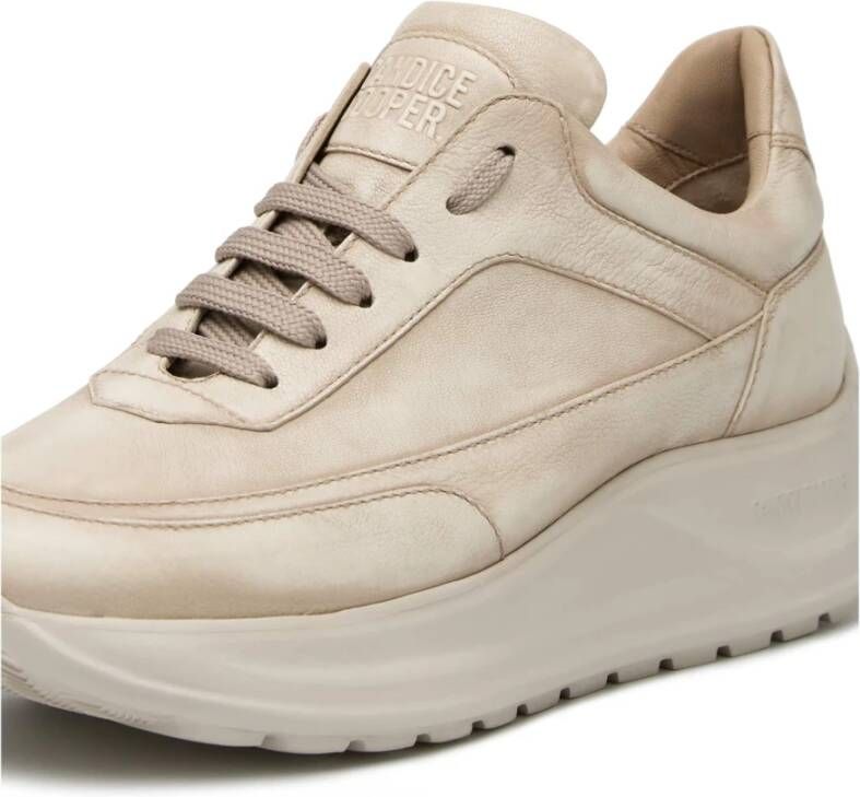 Candice Cooper Leather sneakers Spark ONE Beige Dames