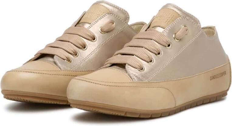 Candice Cooper Metallic leather sneakers Rock Beige Dames