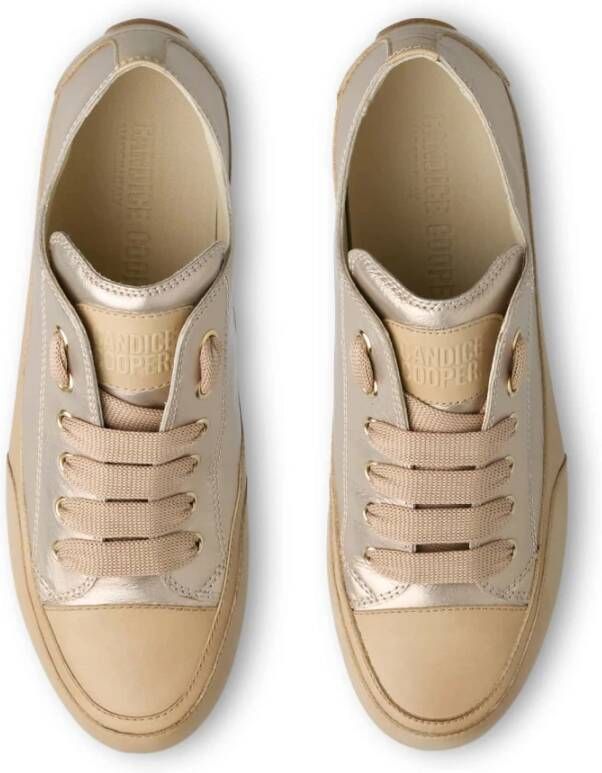 Candice Cooper Metallic leather sneakers Rock Beige Dames