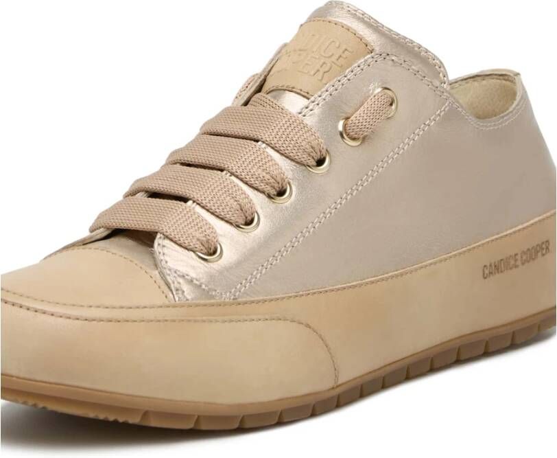 Candice Cooper Metallic leather sneakers Rock Beige Dames