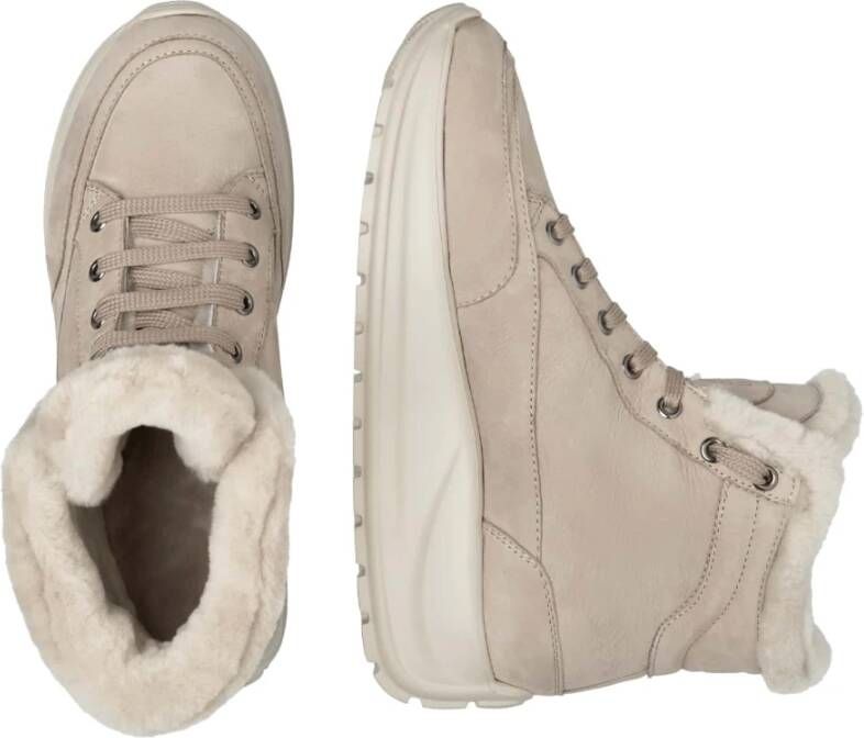 Candice Cooper Nubuck leather ankle sneakers Spark VAN FUR Brown Dames