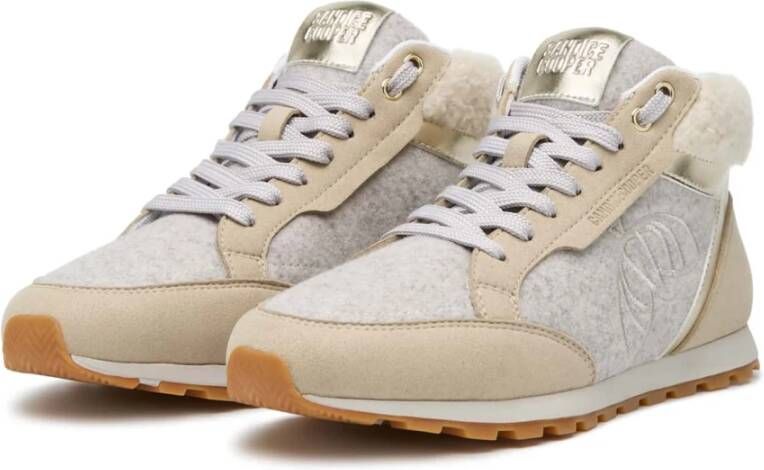 Candice Cooper Sneakers in eco suede and fabric Plume Mid. Gray Dames