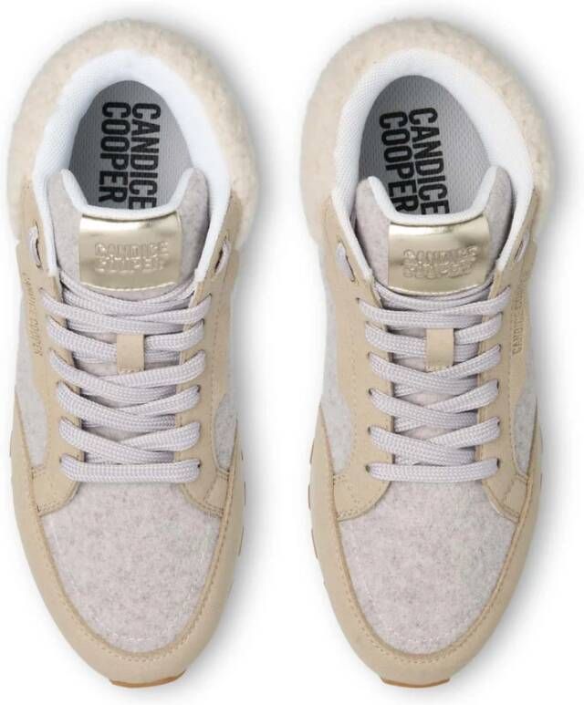 Candice Cooper Sneakers in eco suede and fabric Plume Mid. Gray Dames