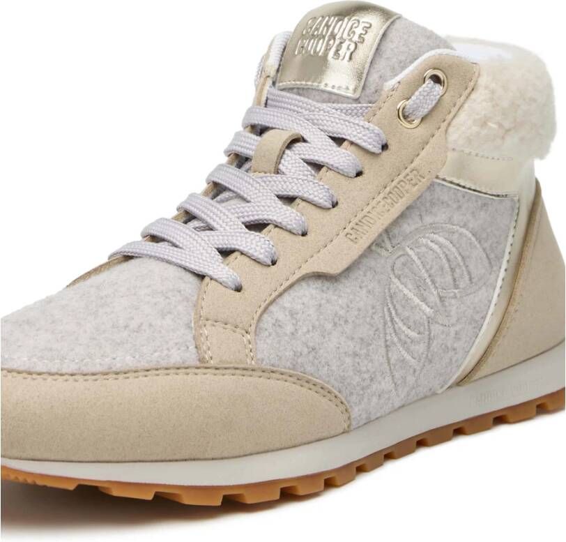 Candice Cooper Sneakers in eco suede and fabric Plume Mid. Gray Dames