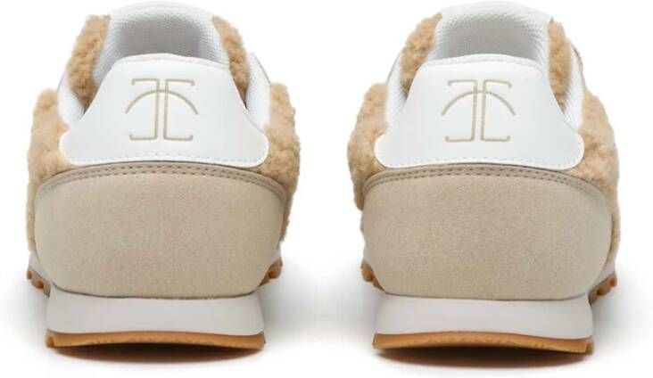 Candice Cooper Sneakers in eco suede and wool Plume. Beige Dames