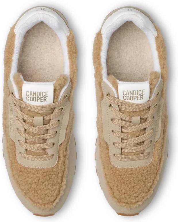 Candice Cooper Sneakers in eco suede and wool Plume. Beige Dames