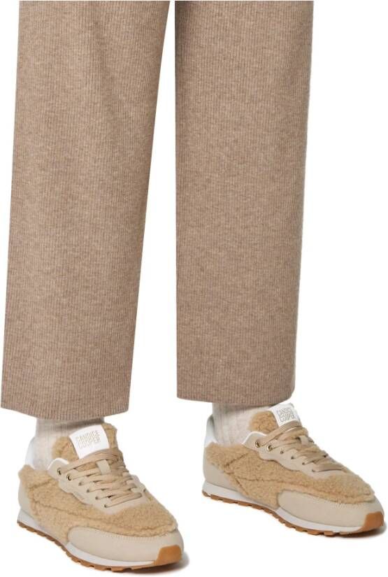 Candice Cooper Sneakers in eco suede and wool Plume. Beige Dames