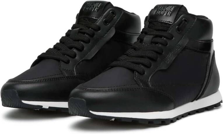 Candice Cooper Sneakers in faux leather and technical fabric Plume Mid. Black Dames