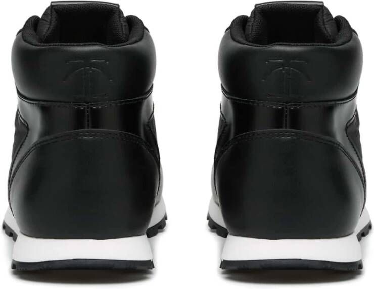 Candice Cooper Sneakers in faux leather and technical fabric Plume Mid. Black Dames