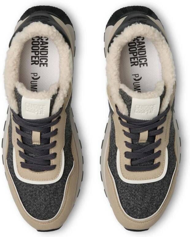 Candice Cooper Suede and fabric sneakers Plume FUR U. Beige Heren