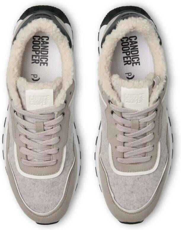 Candice Cooper Suede and fabric sneakers Plume FUR U. Gray Heren