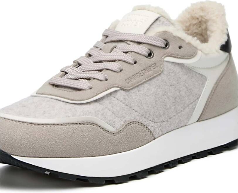 Candice Cooper Suede and fabric sneakers Plume FUR U. Gray Heren