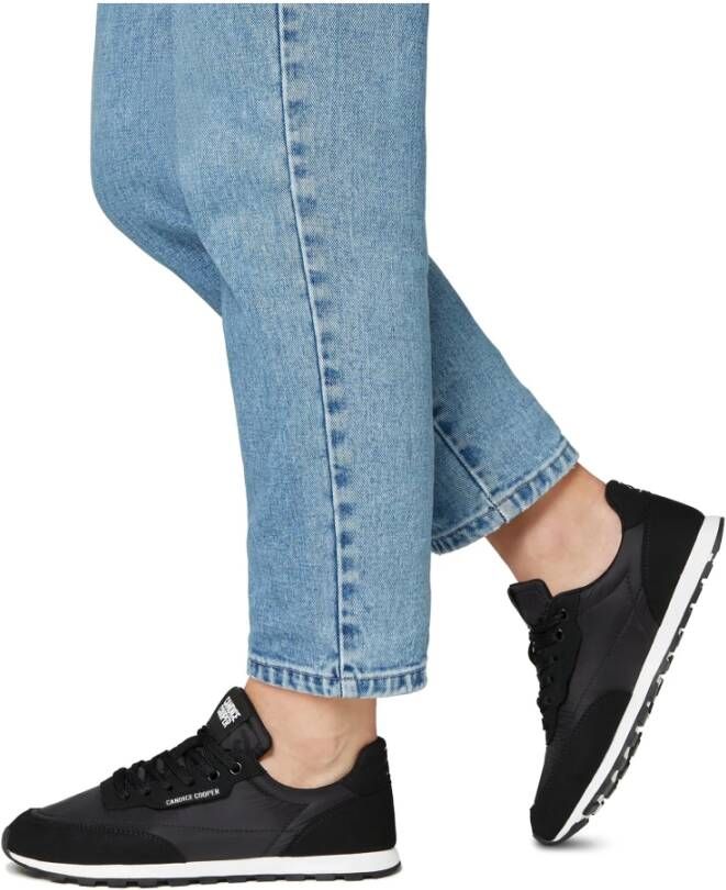 Candice Cooper Suede and technical fabric sneakers Plume. Black Dames