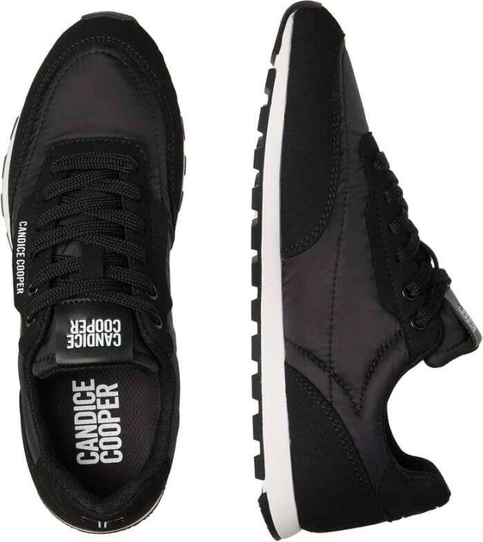 Candice Cooper Suede and technical fabric sneakers Plume. Black Dames