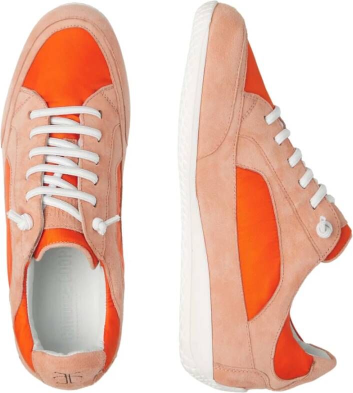 Candice Cooper Suede and technical fabric sneakers Runlo Flash Orange Dames