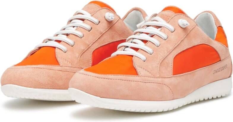 Candice Cooper Suede and technical fabric sneakers Runlo Flash Orange Dames