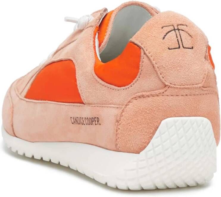 Candice Cooper Suede and technical fabric sneakers Runlo Flash Orange Dames