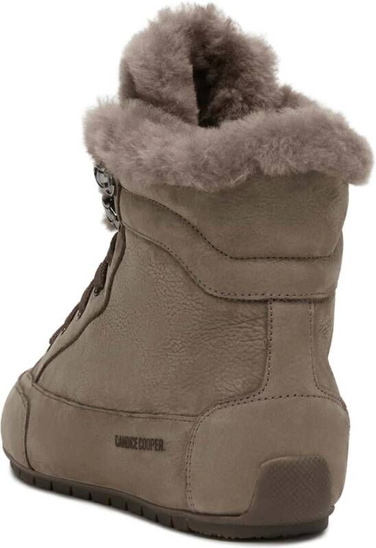 Candice Cooper Suede and wool ankle sneakers Vancouver FUR Gray Dames