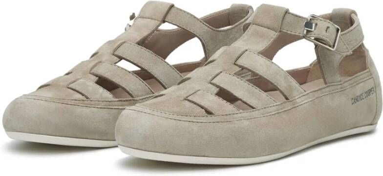 Candice Cooper Suede sandals Rock T-Bar Gray Dames