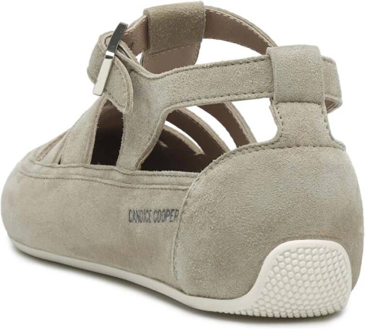 Candice Cooper Suede sandals Rock T-Bar Gray Dames