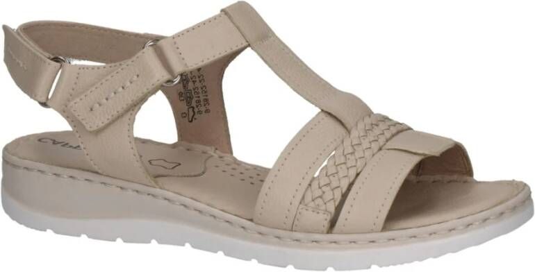 Caprice Beige Casual Open Flat Sandals Beige Dames