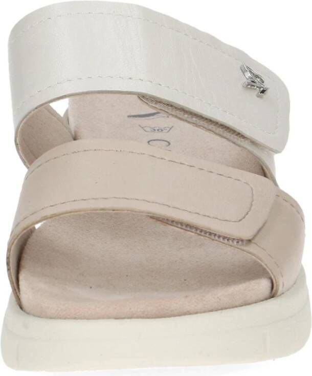 Caprice Beige Casual Open Platte Sandalen Beige Dames