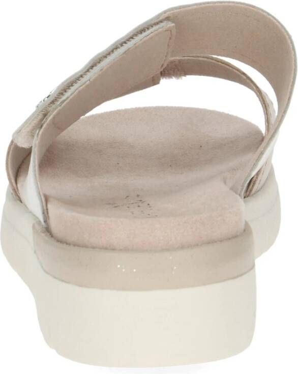 Caprice Beige Casual Open Platte Sandalen Beige Dames