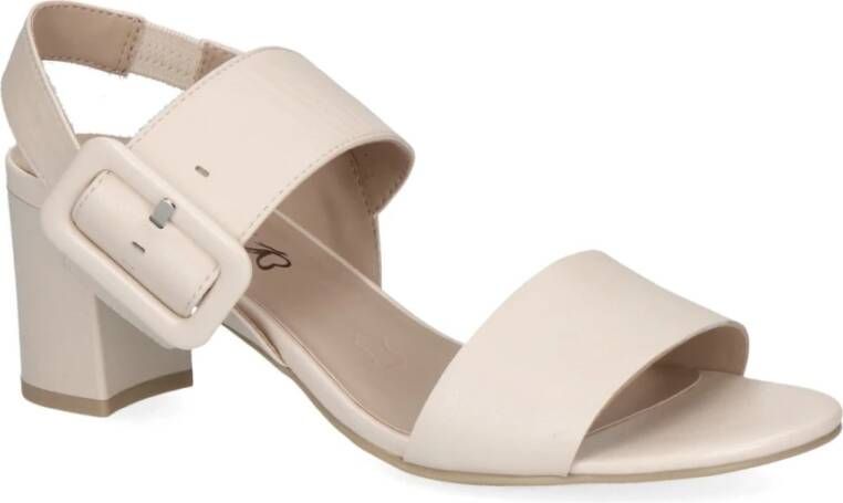 Caprice Beige Casual Open Platte Sandalen Beige Dames