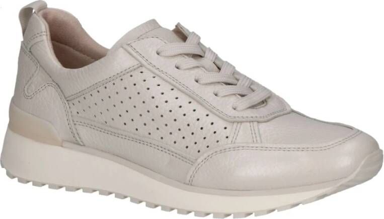 Caprice Beige Pearl Sneakers voor Vrouwen Beige Dames